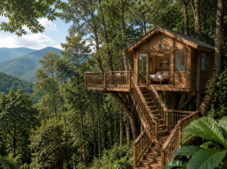 波密县景区悬空树屋